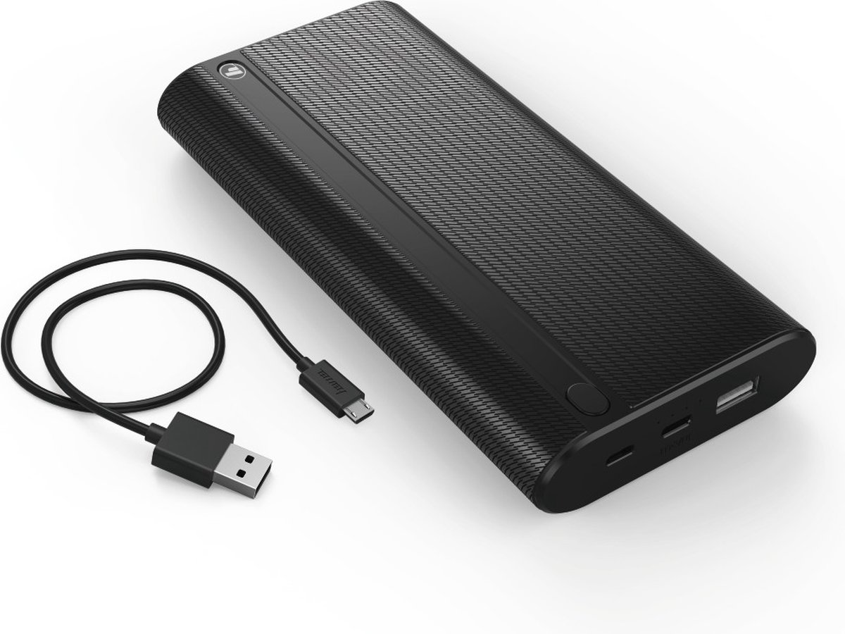 HamaPerformance 20 Power Pack 20.000 mAh Powerbank Grijs