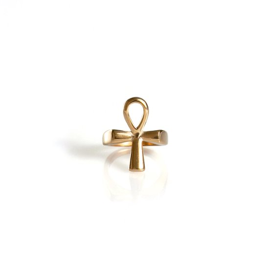 Marenca gouden heren ankh ring(M)