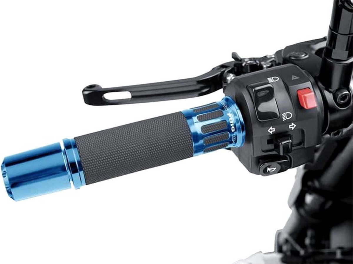 Puig Hi-tech Racing Handvatten Blauw 22 mm / 123 mm