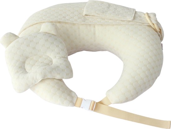  - Pure Moms - NIEUW - voedingskussen Zwangerschapskussen - LUXE Schouderband borstvoedingskussen verstelbaar – Incl. baby hoofdkussen - Uniek design