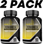 PurityLabs Fenegriek - 2 Pack - Testosteron - 100% Puur - Voor Mannen - Red Jouw Mannelijkheid