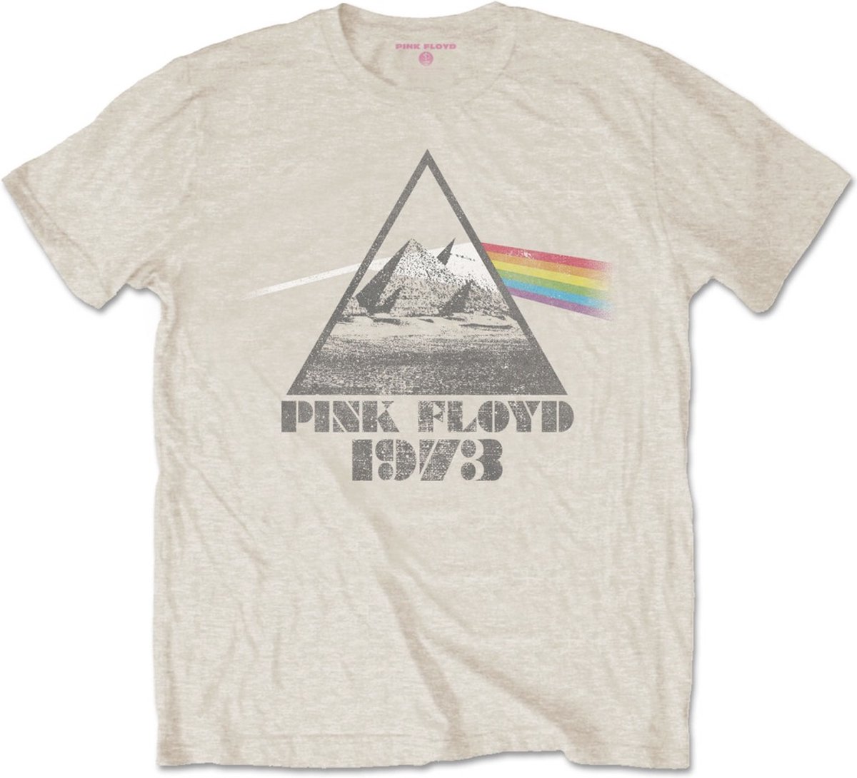 Pink Floyd - Pyramids Heren T-shirt - 2XL - Creme