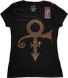 Prince - Gold Symbol Dames T-shirt - M - Zwart
