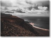 Kust met wolken - Lanzarote - Foto Op Canvas 40x30