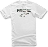 Alpinestars Ride 2.0 Camo T-shirt Met Korte Mouwen Wit L Man