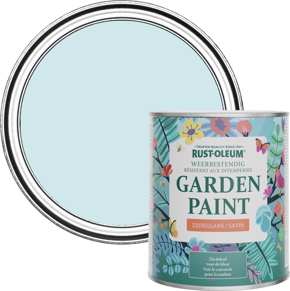 Rust-Oleum Blauw Tuinverf Zijdeglans - Eucalyptus 750ml