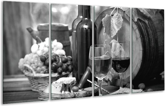 Peinture sur verre Vin, Cuisine | Noir, blanc, gris | 160x80cm 4 Liège | Tirage photo sur verre |  F006767