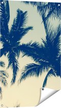 Gards Tuinposter Palmbomen Bladeren - 60x90 cm - Tuindoek - Tuindecoratie - Wanddecoratie buiten - Tuinschilderij