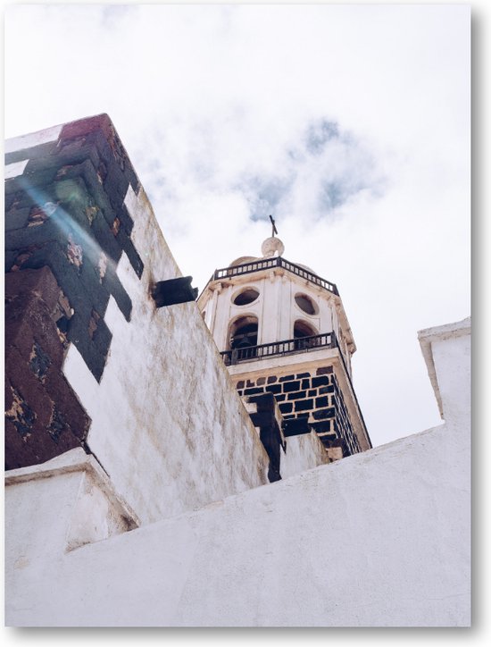 Kerk van onder - Lanzarote - Foto op Plexiglas 30x40
