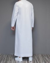 Witte Qamis Emirati Stijl maat XL - Islamitische Kleding/Producten – Qamis/Djellaba/Thobe/Abaya/Kandora/Gebedskleding voor Mannen/Heren