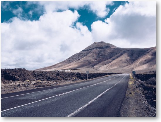 Weg door de bergen - Lanzarote - Fotoposter 40x30