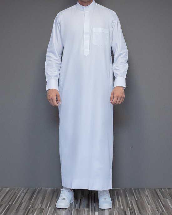 Witte Qamis Saudi Stijl maat XXL - Islamitische Kleding/Producten – Qamis/Djellaba/Thobe/Abaya/Kandora/Gebedskleding voor Mannen/Heren