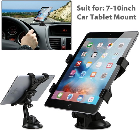 Tablet / Houder Auto Dashboard / Raam / Glas / met Zuignap / Badkamer spiegel /... | bol.com