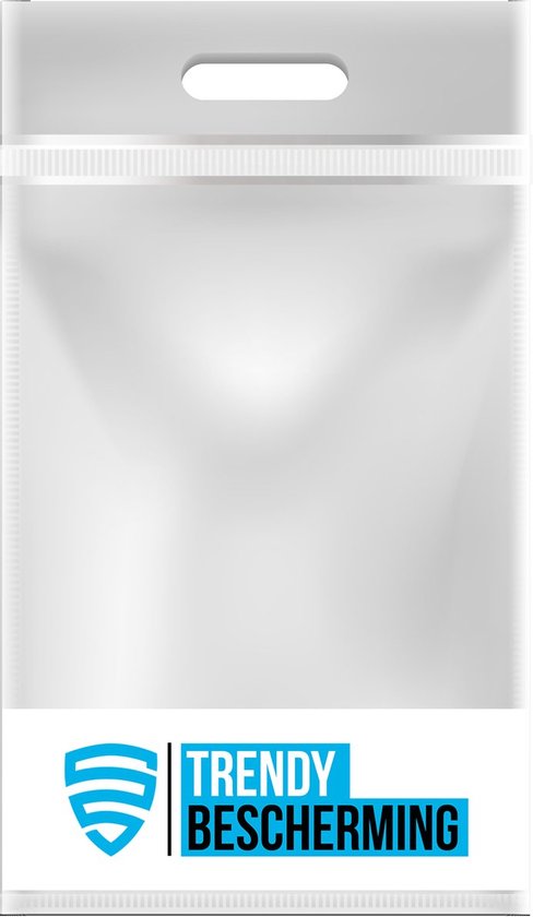 Witte verpakking met "Trendy Bescherming" logo.