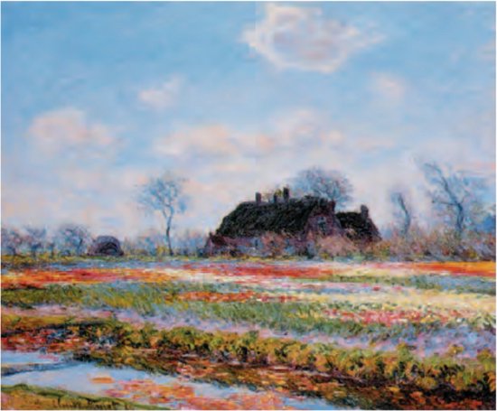 Mini kunstposter - Claude Monet - Tulpenvelden bij Sassenheim - 24x30 cm