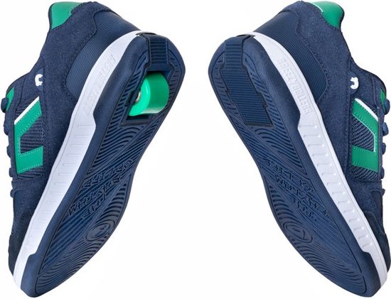 Breezy Rollers Kinder Sneakers met Wieltjes - Navy/Groen - Schoenen met  wieltjes -... | bol.com