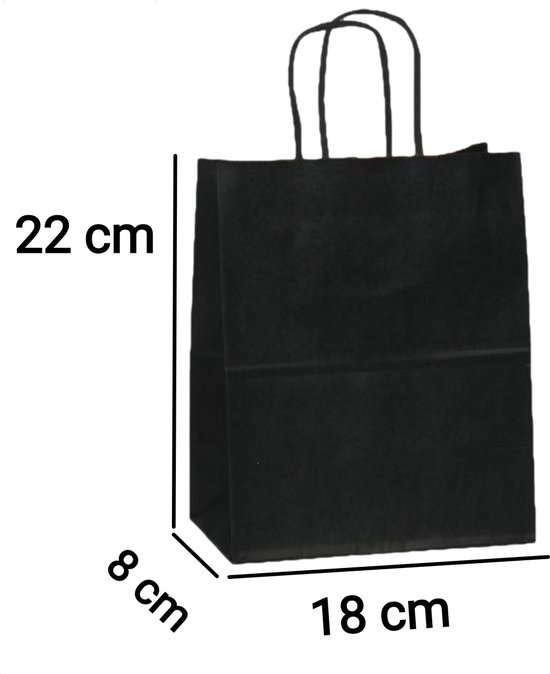 Papieren tasjes zwart sale
