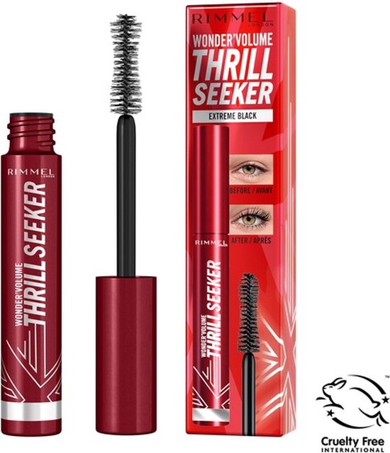 Rimmel London Wonder'Volume Thrill Seeker Mascara - 001 Extreme Black, 8 ml