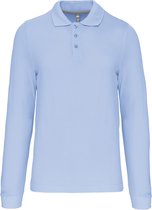 Polo Homme avec Boutons et Manches Longues Blue Ciel - L