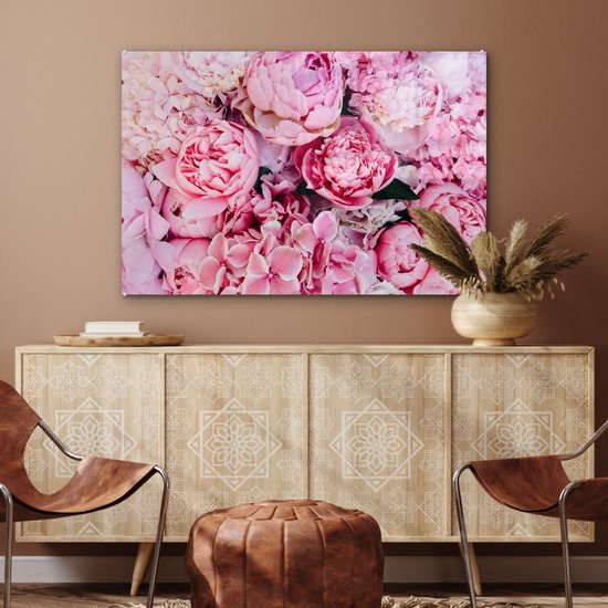 MuchoWow® Peinture sur Verre - Fleurs - Rose - Roses - 90x60 cm - Peintures sur Verre Peintures - Photo sur Glas