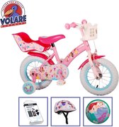 Volare Kinderfiets Disney Princess - 12 inch - Roze - Met fietshelm & accessoires