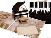 Cartes pop-up Popcards – Carte pop-up Piano Wing | Impressionnante grande carte de vœux musicale Pianiste Mozart Chopin Beethoven Musique classique École de Musique