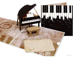 Popcards popupkaarten – Piano Vleugel pop-up kaart | Indrukwekkend grote muziek wenskaart Pianist Mozart Chopin Beethoven Klassieke Muziek Muziekschool