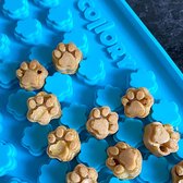 Mini Paws (1,5 cm) siliconen bakmat, hondenkoekjes zelf, chocoladevorm, snoepvorm, materiaal antiaanbaklaag en geschikt voor levensmiddelen (BPA-vrij) (Bordeauxrood)