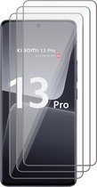 Screenprotector geschikt voor Xiaomi 13 Pro - 3x Gehard Glas Screen Protector FullGuard