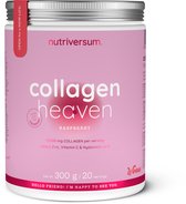 Nutriversum | Rund collageen heaven | Raspberry | 300gr 20 servings | 10000mg collageen per serving | Hyaluronzuur | Vrouwen | Supplement | Nutriworld