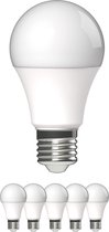 LED Lampen E27 - Mat - A60 Peer - 8W (60W) - Warm wit - 6 stuks