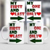 Mokken My first and last/ my one and only - Liefde - koppels - cute - cadeau - love - couple