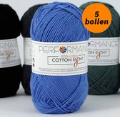 Cotton huit crochet coton doux bleu violet (1110) - 5 pelotes de 1 couleur