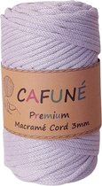 Cafuné Macrame koord - Premium -Lila-3 mm-75 mt-250gr-Gevlochten koord-niet uitkambaar-Gerecycled-Haken-Macramé-Koord-Touw-Garen-Duurzaam Katoen