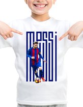 Messi T-Shirt - Messi nummer 10 - Kinder T-Shirt - Wit - Maat 134/140 - T-Shirt leeftijd 9 tot 11 jaar - Grappige teksten - Cadeau - Shirt cadeau - Voetbal Fan - verjaardag - Messi kids T-shirt