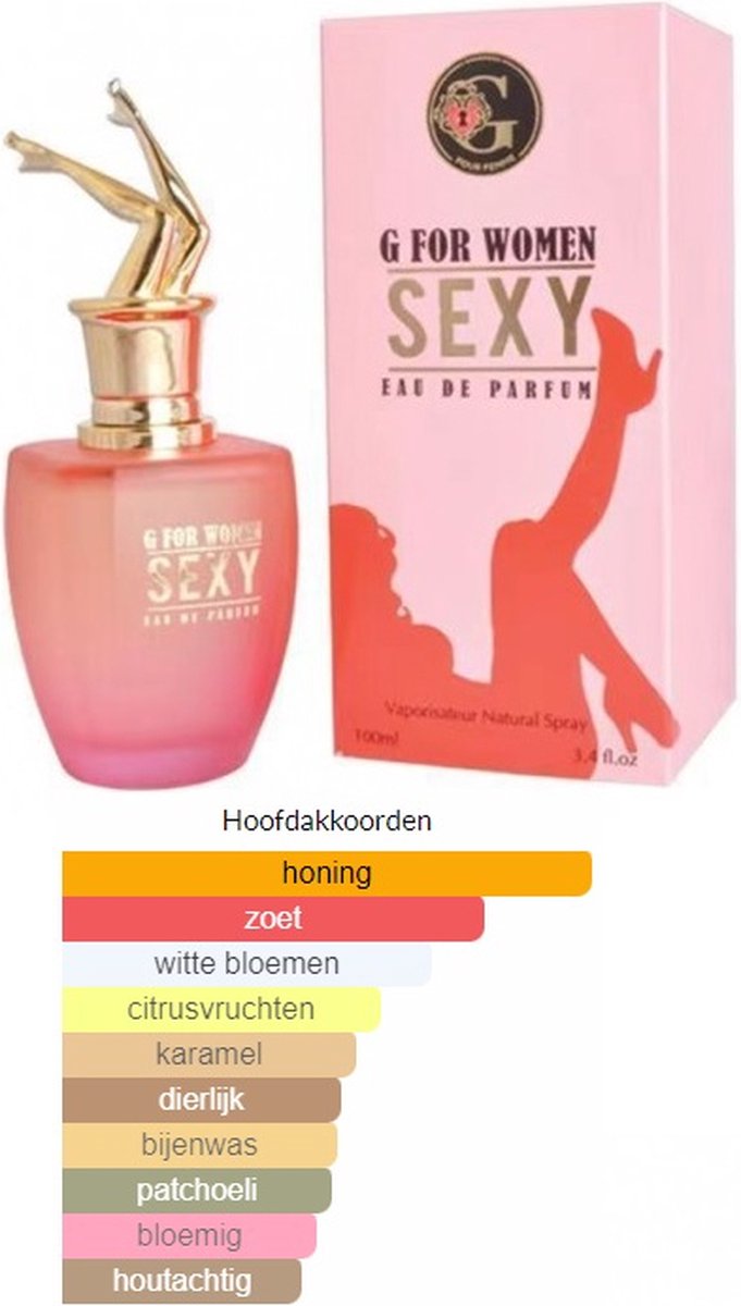 Goedkoopste Chypre Bloemige merkgeur - M-brands - G for Women Sexy - Eau de parfum - 100ml