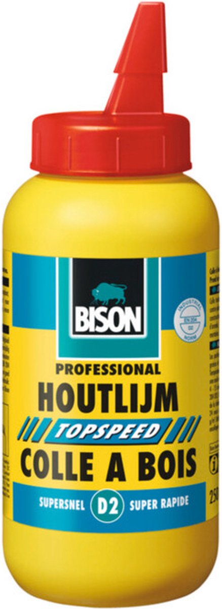 Bison Houtlijm Topspeed Flacon - 12 x 250 gr - Voordeelverpakking