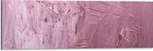 Dibond - Patroon in Roze Wand - 90x30 cm Foto op Aluminium (Wanddecoratie van metaal)