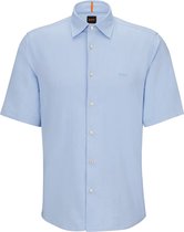 Hugo Boss casual overhemd korte mouw lichtblauw