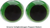 Veiligheidsogen - Ogen Poppen en Knuffels - Groen - 10 mm - 2 stuks - 1 paar
