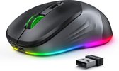 Dor myy® Draadloze oplaadbare muis met ingebouwde mouse mover – Mouse Jiggler – Muis beweger – ondetecteerbaar – Plug ‘N Play – Zonder installatie – USB-A