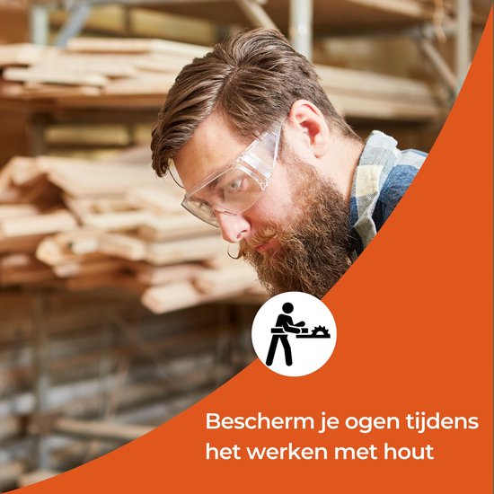 Jong meisje met veiligheidsbril en glittertjes op haar gezicht.