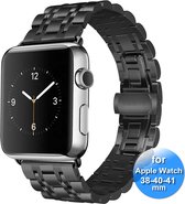 Bandje geschikt voor Apple Watch - 38/40/41mm - Premium - Stainless Steel - Zwart