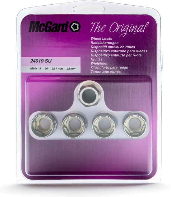 Dés Boulons MCGARD Set 4 Pièces Black Édition Filetage M12x1, 25 Clé 19