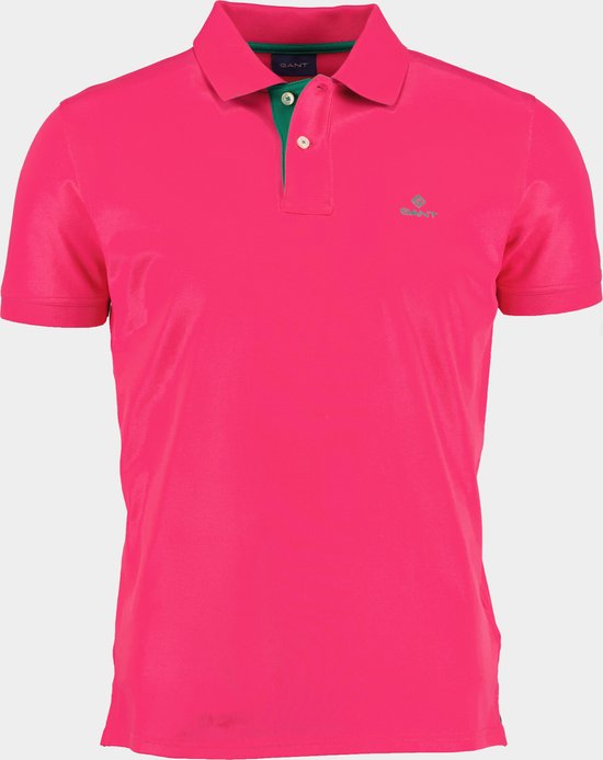 Gant Polo korte mouw Roze Contrast Collar Pique SS Rugge 2052003/675