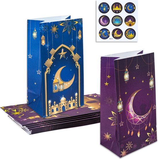 WD Eid Mubarak Goody bags 12 stuks Uitdeelzakjes Eid cadeau