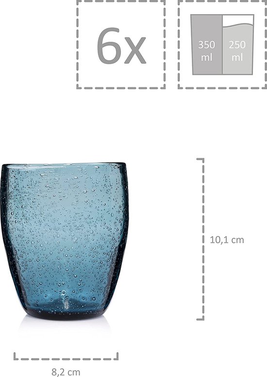 Imperial drinkglazen van glas 440ml (max. 520ml) set 12-delig drankglas waterglazen longdrinkglazen cocktailglazen