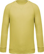 Biologische herensweater met ronde hals Kariban Lemon Yellow - XL