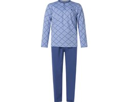 Gentlemen - zomer heren pyjama 944231 - 100% katoen - knoophals - maat XL