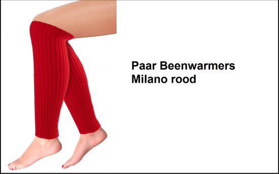 Foto: Paar beenwarmers milano rood thema feest party disco festival partyfeest